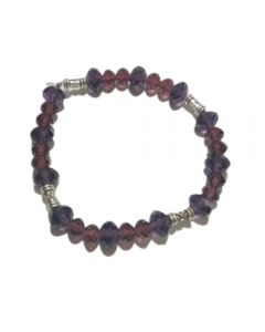 Beautiful Purple And Red Color Stretchable bracelet 