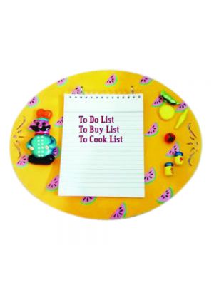 OVAL Fridge magnet Yellow