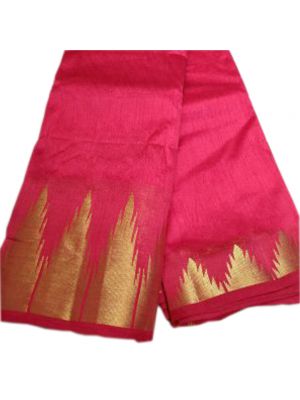 Carmine Pink Colour Katan Saree