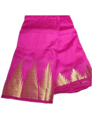 Fuchsia Pink Colour Katan Saree
