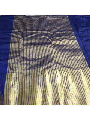 Dark Blue Colour Slik Kataan Saree