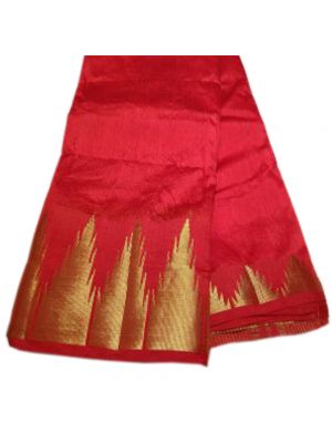 Red Colour Silk Katan Saree