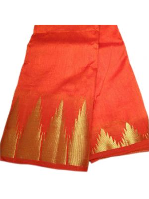 Orange Colour Slik Kataan Saree