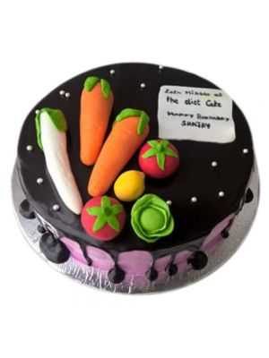 Vegetable themed- Chocolate Dip Vanilla Cake