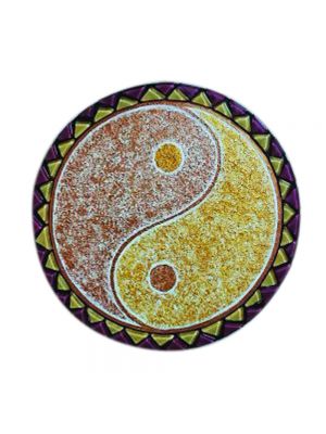 Mosaic Wall Decor Brown and Yellow