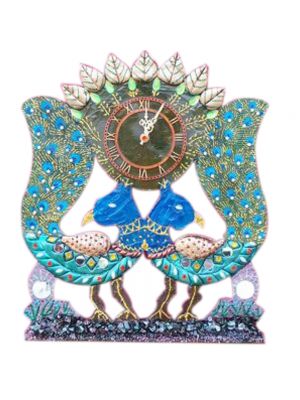 Hand made peacock Clock