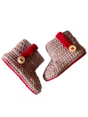 Brown Shade Crochet Baby Shoes