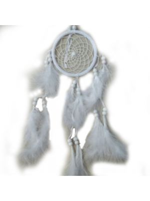  White Silk Thread and feathers dream Catcher 