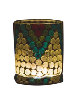 Blue, Green and Red Candle Holder
