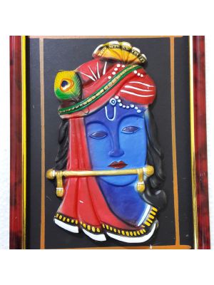 Photo frame Terracotta Krishna Wall Hanging 