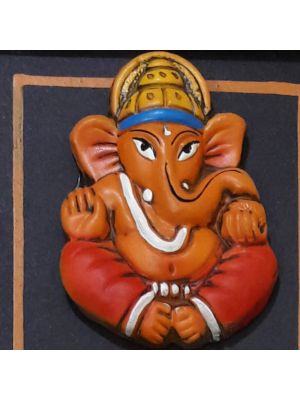 Terra-Cotta Wall Hanging Lord Ganesha Photo frame. 