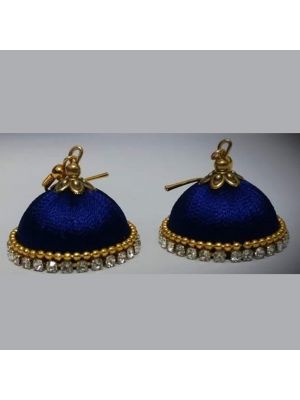 Handmade Blue Silk Threaded Traditional  Jhumka