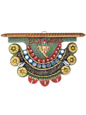 Pankha Shaped Key Holder With Ganesha