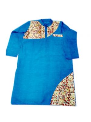Gents Blue Patch Kurta