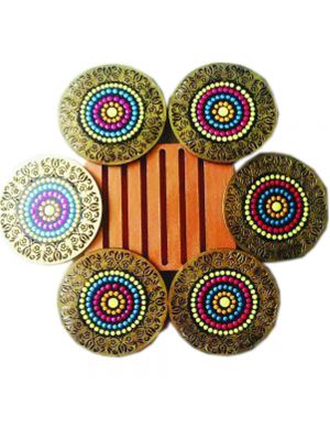 Dot Painting Coaster set of 6