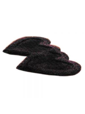 Black colour Heart shapes Bed side runner