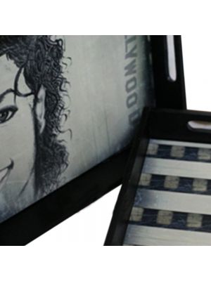 Micheal Jackson Wooden Tray Set