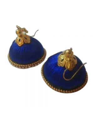 Blue Silk Thread Jhumki