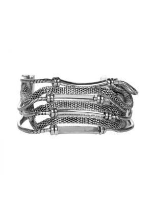 Vintage Byzantine Silver Mesh Chain Bracelet
