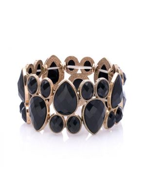 Trinity Black Stone Owl Bracelet