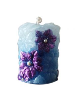 Flower Designed Pillar Candle