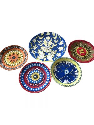Set -5 Attractive Multi Color Designer Wall Plate 