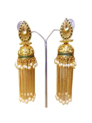 Gold-Plated Jhumkas Earrings