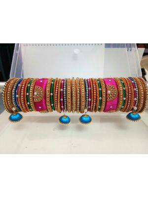 multi coloured bangles set (chura)