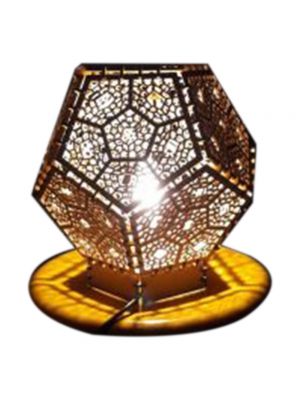 Wooden Dodecahedron Desktop Lamp