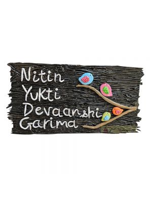 Family Chirping Bird Nameplate