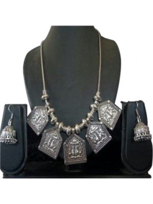 Charan Paduka Oxidised Silver Jewellery 