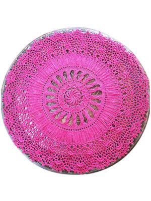 Crochet Pink Textured Doily/Table Cover