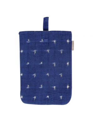 Planet-friendly Tablet Sleeve - Handcrafted Ikat Mini Sleeve (Blue)