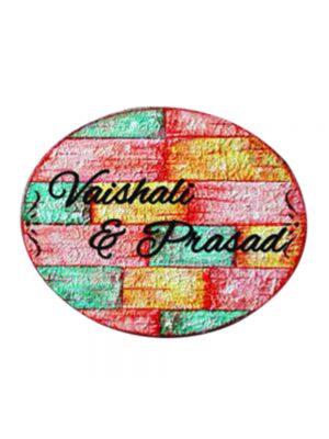 Home Nameplate OVAL Rustic and Vintage look