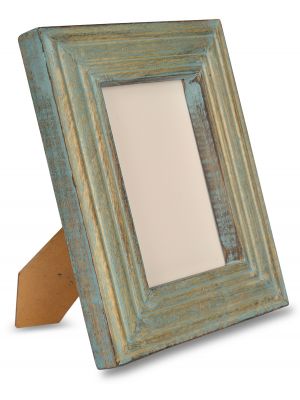 Handicraft & Hand Distressed Painted Wooden Carving Photo Frame 5*7