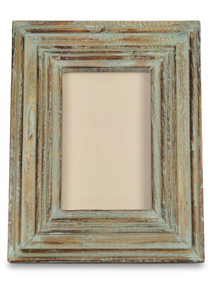Handicraft & Hand distressed painted Wooden Carving Photo Frame 4*6