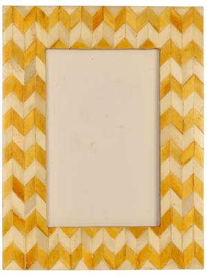 PHOTO FRAME- 4*6  HAND CARVED BONE & WOOD PHOTO FRAME