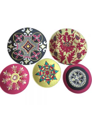 Hand Painted Ceramic Plates (Set of 5)