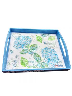 Floral Wooden Tray