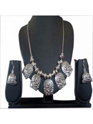 Ganesha Oxidised silver jewellery