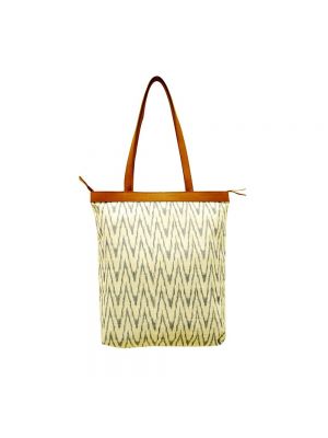 Clean Planet Handmade Women's Tote Bag (White and Cream)